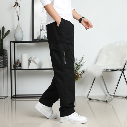Herren Relaxed-Fit Cargohose im Utility-Design mit Kniepaneelen & Klappentaschen Nord Taschen