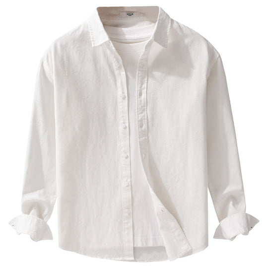 Herren Texturiertes Baumwoll-Hemdjacken-Overshirt im Relaxed-Fit mit Kentkragen Nord Taschen