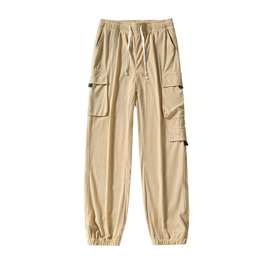 Herren Utility-Cargohose im Joggerstil aus strukturierter Baumwollmischung mit elastischem Bund & Mehrfachtaschen Nord Taschen
