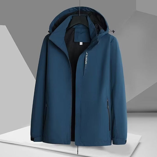 Herren Wind- und Wasserabweisende Softshelljacke mit Kapuze, atmungsaktiver Membran und verdecktem Reißverschluss Nord Taschen
