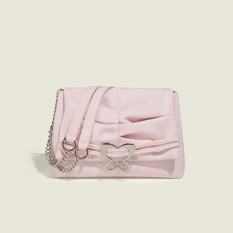 Damen Umhängetasche mit verspieltem Schmetterlingsdesign und eleganter Faltenoptik Nord Taschen