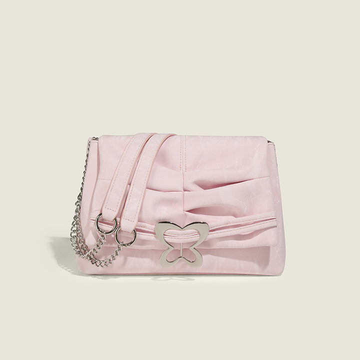 Damen Umhängetasche mit verspieltem Schmetterlingsdesign und eleganter Faltenoptik Nord Taschen