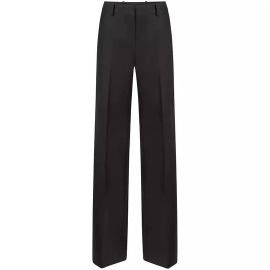 Damen Hochtaillierte weite Nadelstreifen-Hose im Tailoring-Stil Nord Taschen