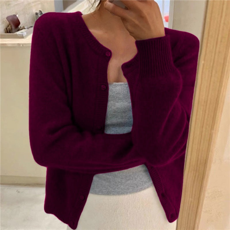 Damen kuschelige Strickjacke