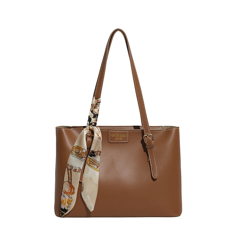 Damen elegante Handtasche mit modischem Schal-Akzent Nord Taschen