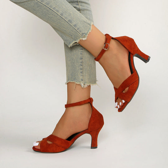 Damen elegante Sandalen mit geschlungenem Riemen und komfortablem Blockabsatz Nord Taschen