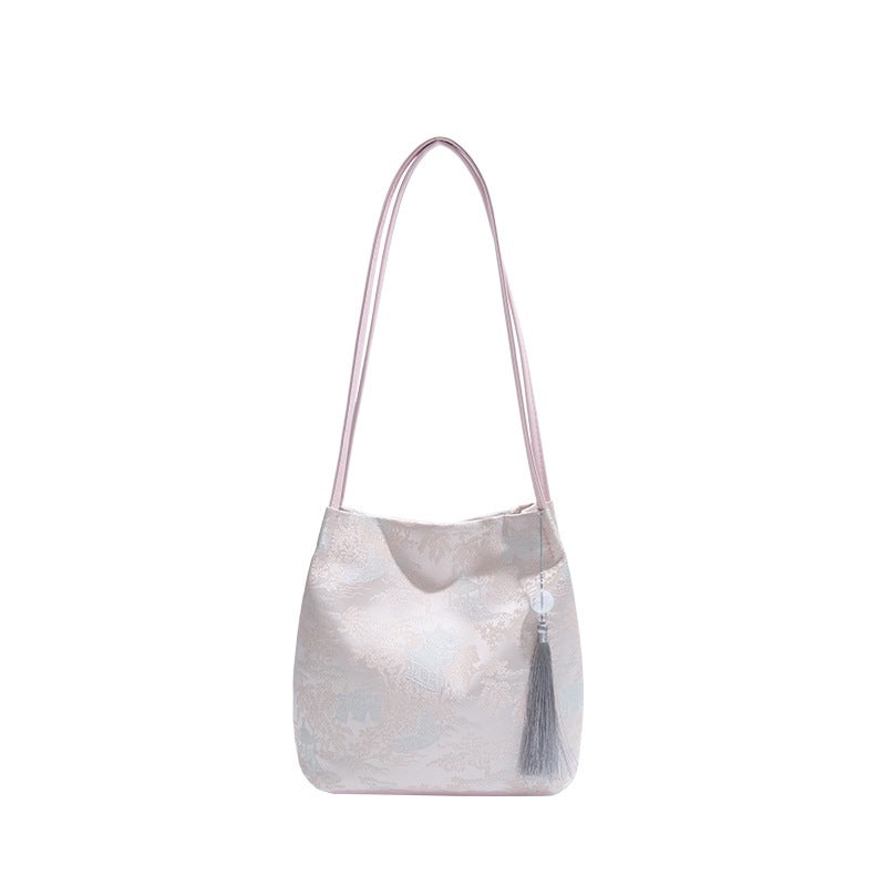 Damen Schultertasche mit elegantem Quasten-Detail Nord Taschen