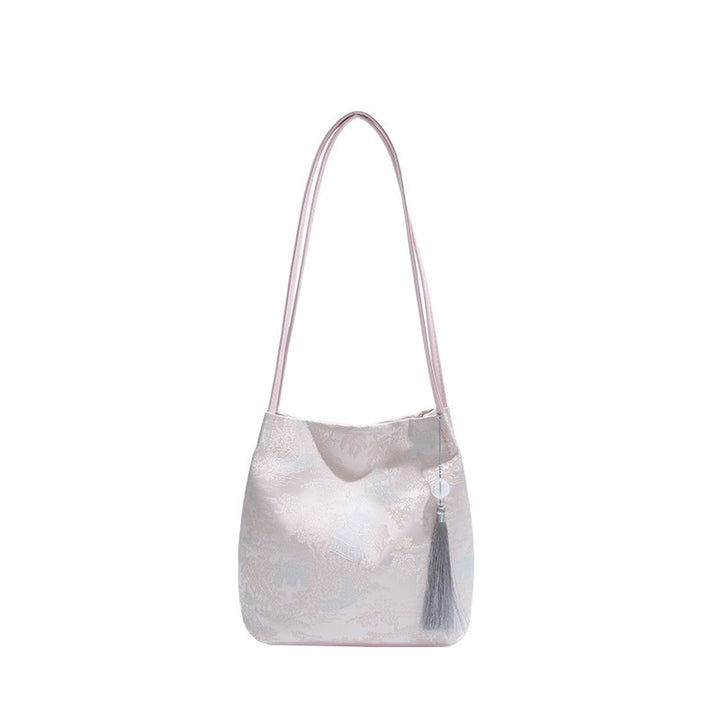 Damen Schultertasche mit elegantem Quasten-Detail Nord Taschen