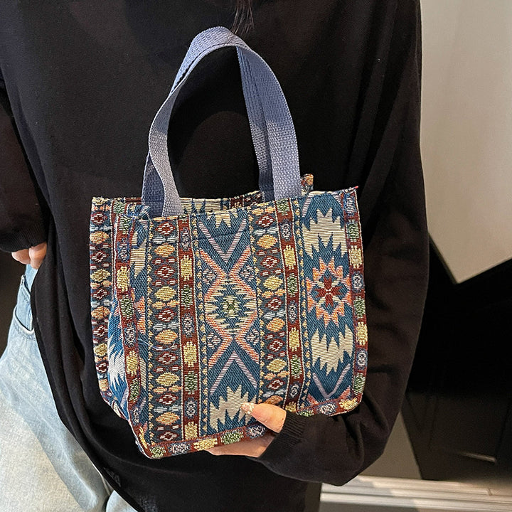 Damen Tragetasche mit ethnischem Muster und robusten Griffen Nord Taschen