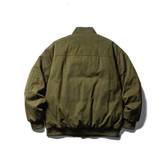 Herren Robuste Canvas-Bomberjacke mit Utility-Taschen und Rippbündchen Nord Taschen