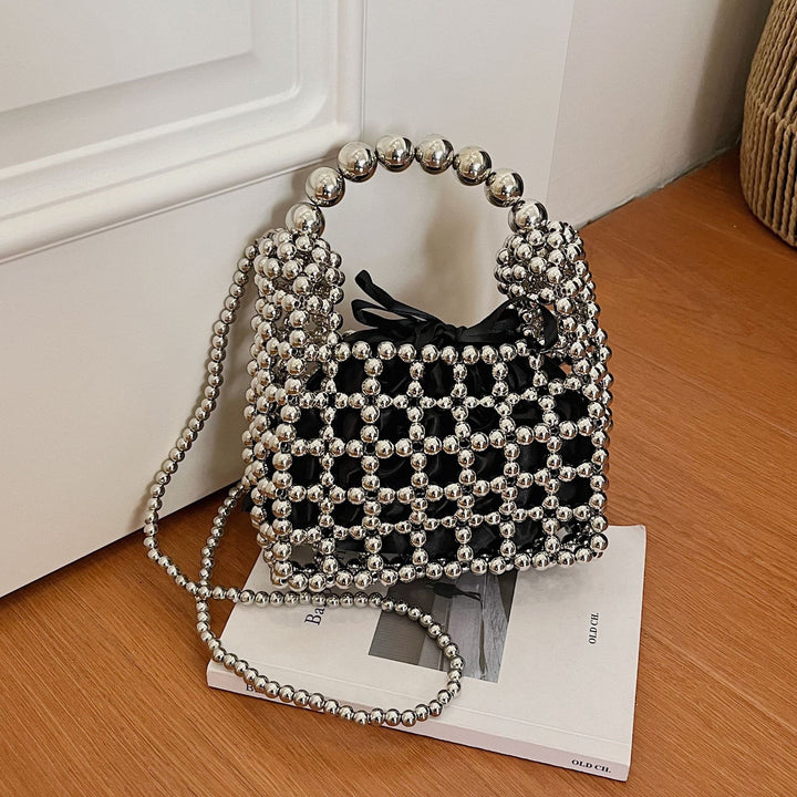 Damen elegante Perlenhandtasche mit strukturiertem Design Nord Taschen