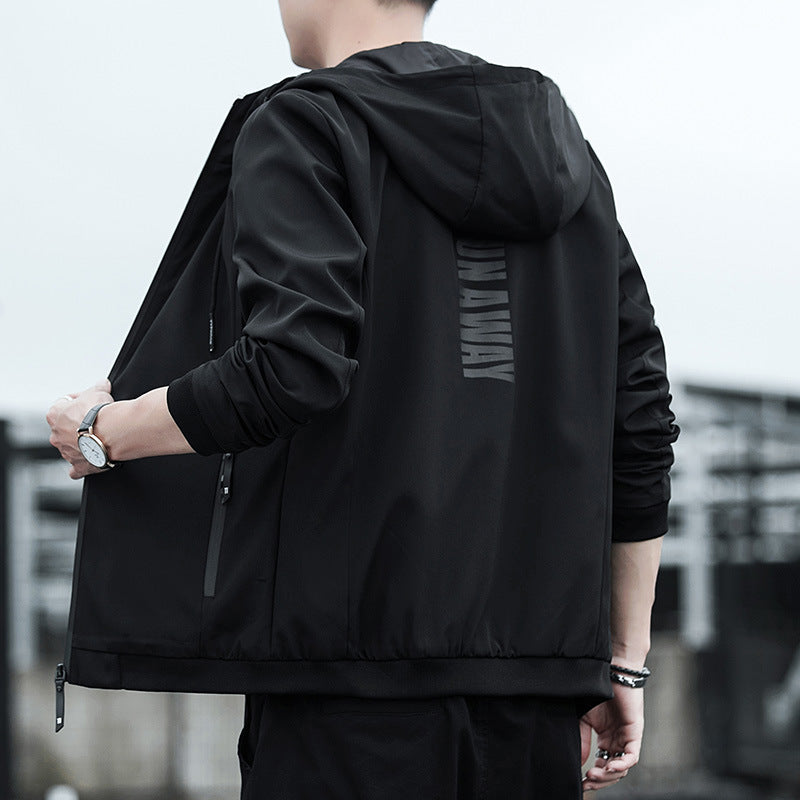 Herren Urbaner Softshell-Hoodie mit getapten Nähten, verstellbarer Kapuze und Zipper-Taschen Nord Taschen