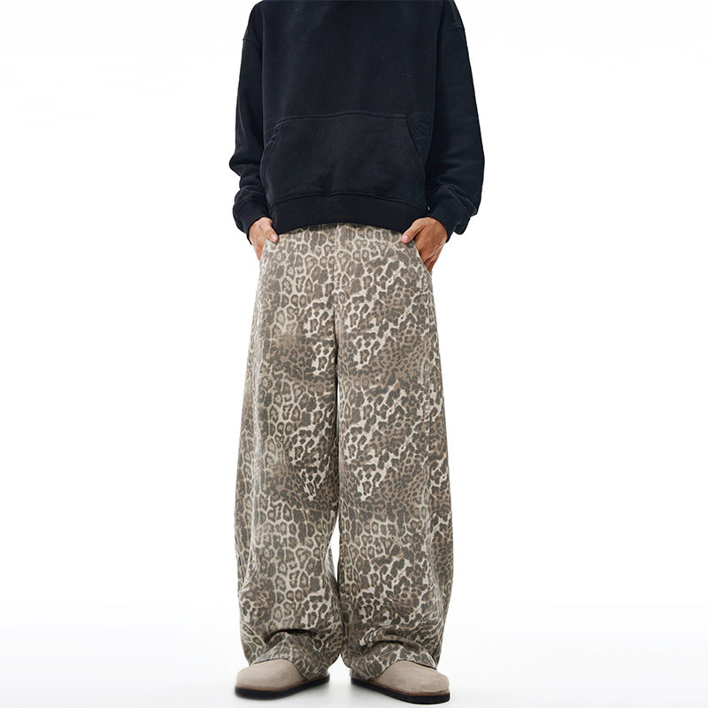 Damen Weite Leoparden-Print Palazzohose aus fließendem Viskose-Mix Nord Taschen