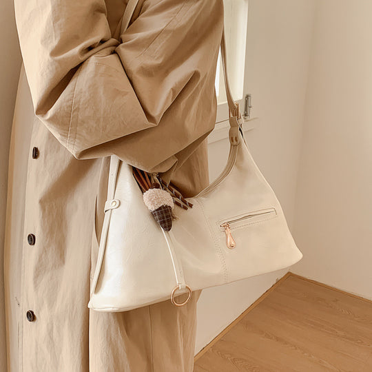Damen Hobo-Tasche mit strukturiertem Leder und praktischem Reißverschluss Nord Taschen
