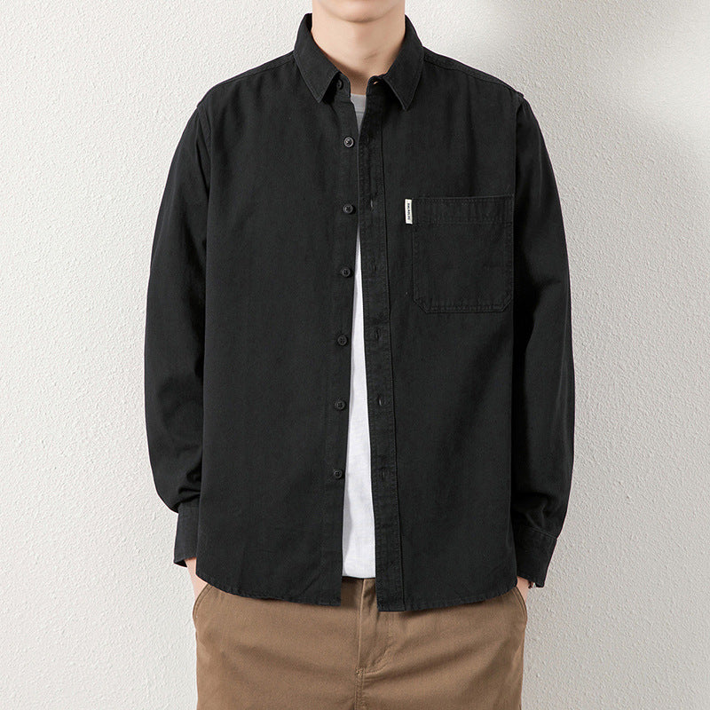Herren Lässiges Utility-Overshirt aus Canvas mit Brusttasche und verstärkten Nähten Nord Taschen