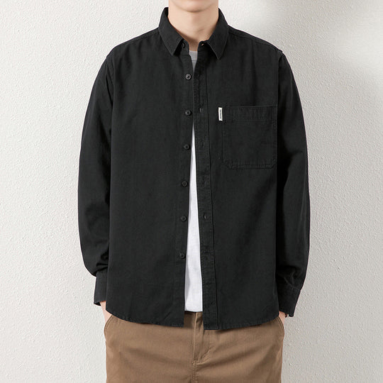 Herren Lässiges Utility-Overshirt aus Canvas mit Brusttasche und verstärkten Nähten Nord Taschen