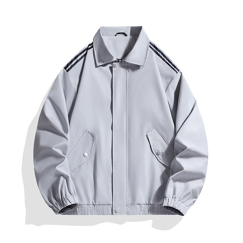 Herren Sportlich-urbane Oversize Bomberjacke mit geripptem Saum, Druckknopfblende & Schulterstreifen Nord Taschen