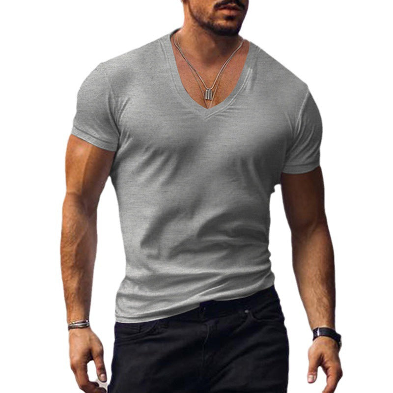Herren lässiges V-Ausschnitt T-Shirt