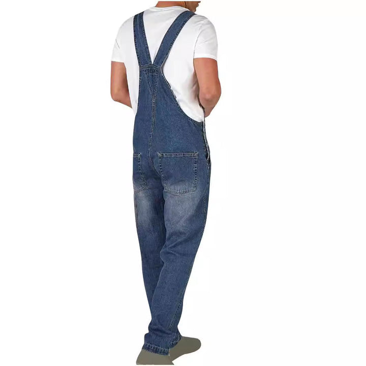 Herren Jeans Latzhose robust mit verstellbaren Trägern