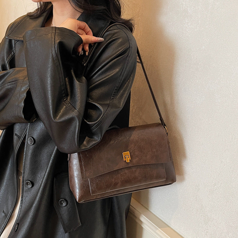 Damen elegante Umhängetasche mit strukturiertem Leder Nord Taschen