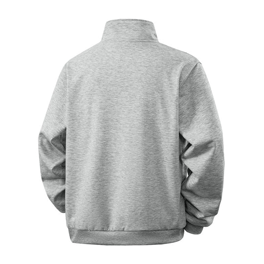 Herren Halbzip-Sweatshirt mit Stehkragen und Rippbündchen Nord Taschen