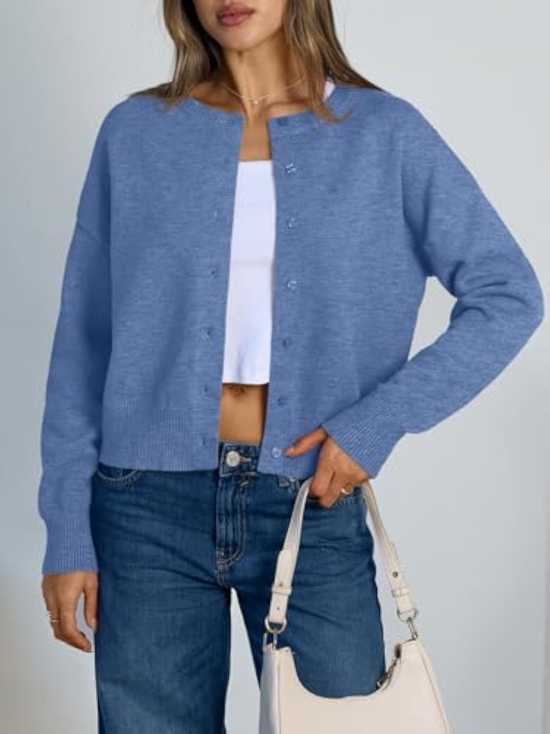 Damen Lockere Strickjacke Nord Taschen
