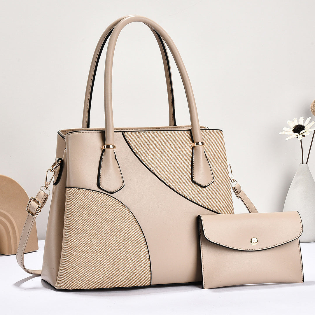 Damen elegante Handtasche mit geometrischem Design und abnehmbarer Clutch Nord Taschen