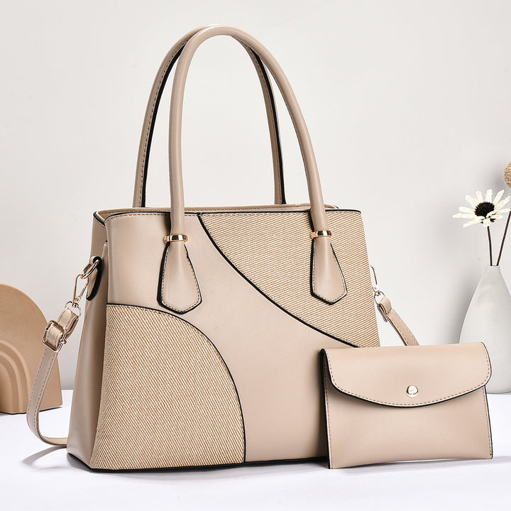Damen elegante Handtasche mit geometrischem Design und abnehmbarer Clutch Nord Taschen