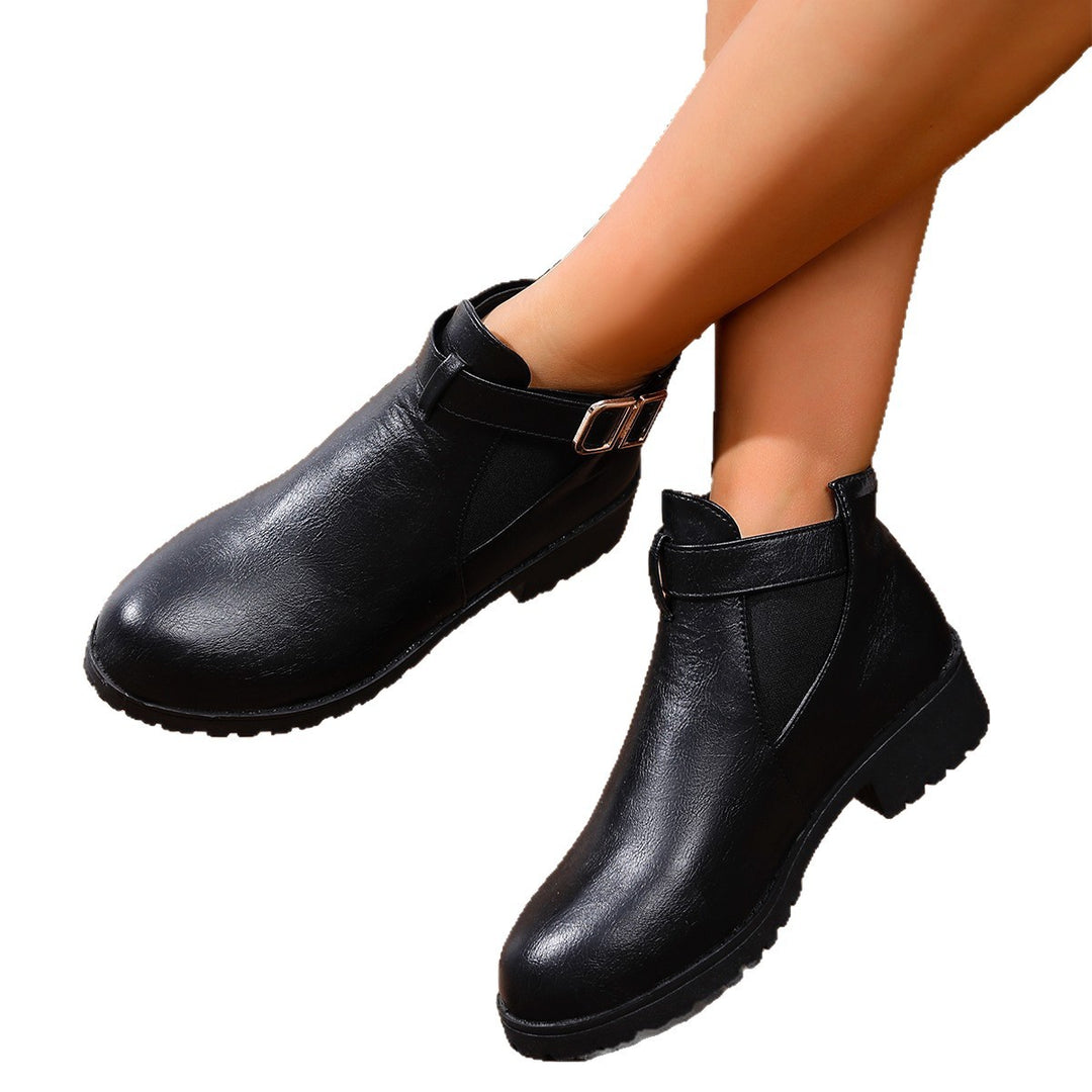 Damen nan Chelsea-Ankleboot mit elastischem Einsatz und Zier-Schnallenriemen Nord Taschen