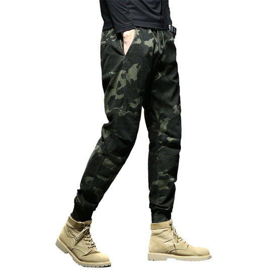 Herren Camouflage-Utility-Joggerhose mit verstärkten Kniepaneelen, verdeckten Reißverschlusstaschen und elastischem Knöchelabschluss Nord Taschen