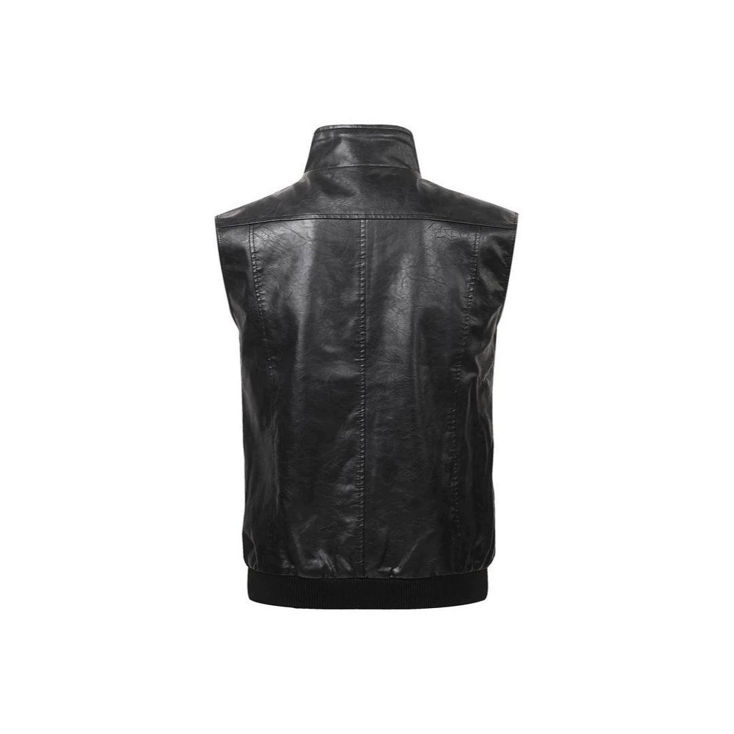 Herren Robuste Lederweste Nord Taschen