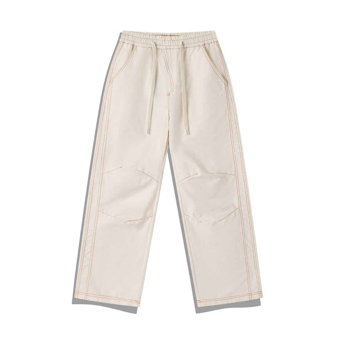 Damen Weite Denim-Cargo-Culotte mit elastischem Bund und Kontraststeppung Nord Taschen