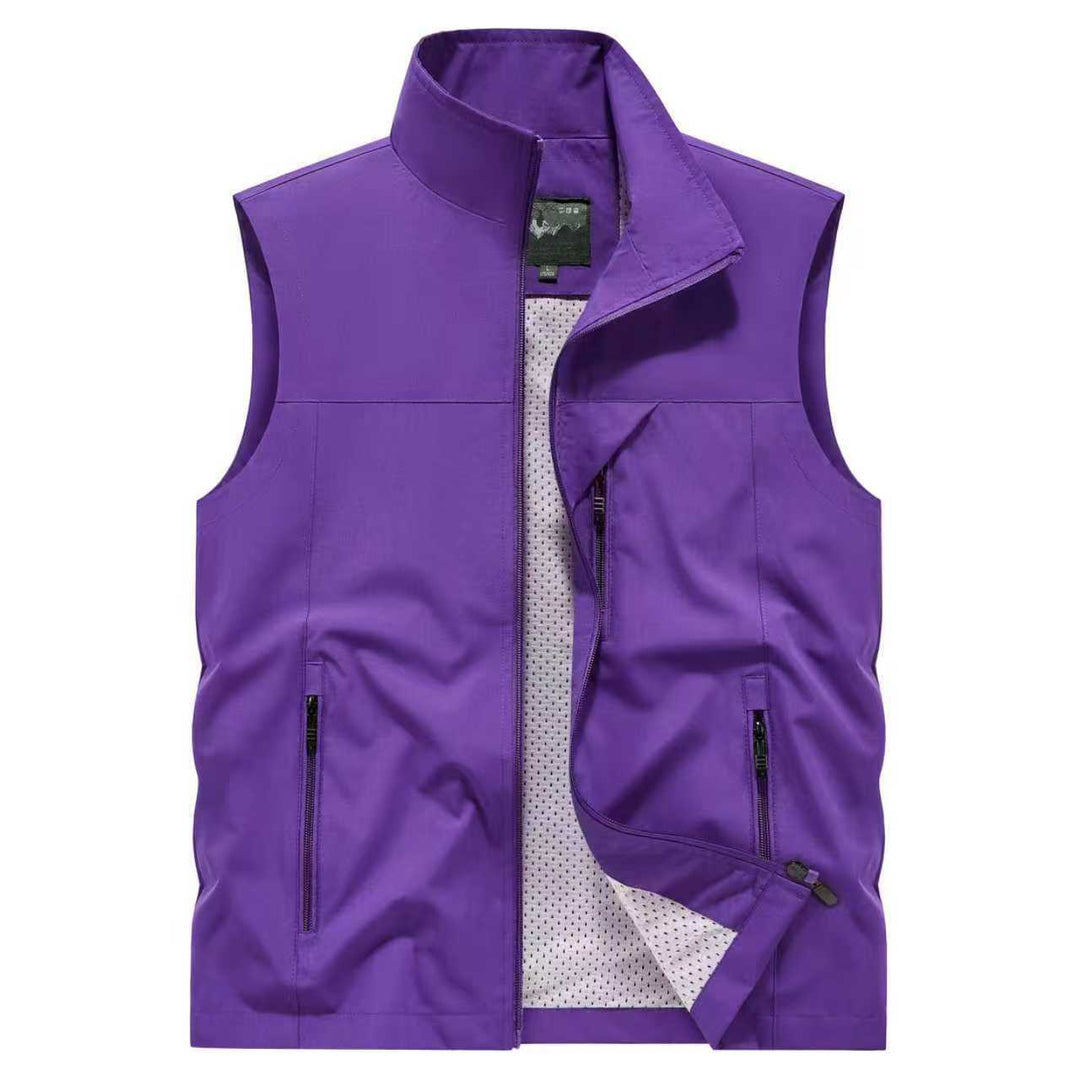 Herren Atmungsaktive Softshell-Utilityweste mit hohem Stehkragen, wasserabweisender Außenlage und mehrfachen Reißverschlusstaschen Nord Taschen
