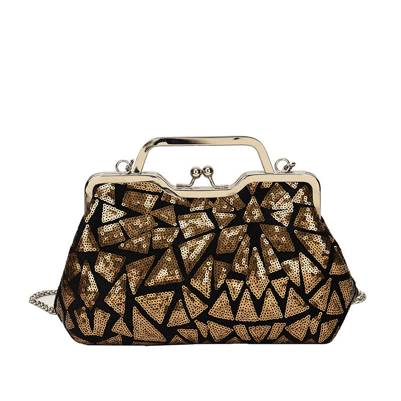 Damen elegante Clutch mit kunstvollem Steppdesign Nord Taschen