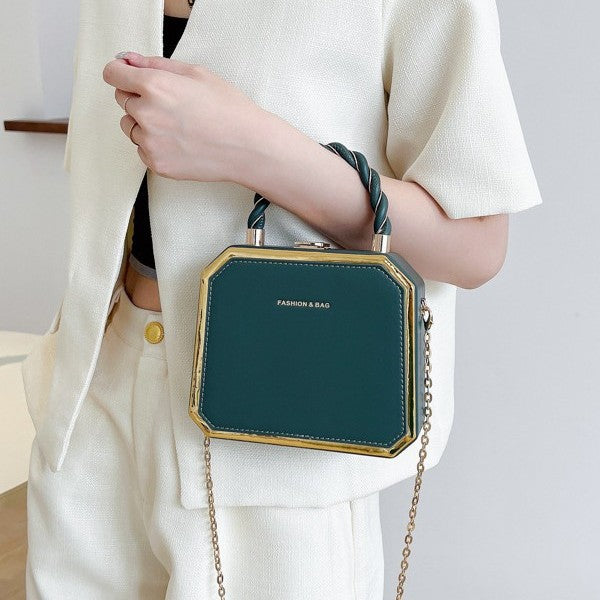 Damen elegante Box-Handtasche mit Kettenriemen Nord Taschen
