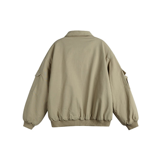 Unisex Boxy Utility-Blousonjacke mit Zip-Details und funktionalen Pattentaschen Nord Taschen