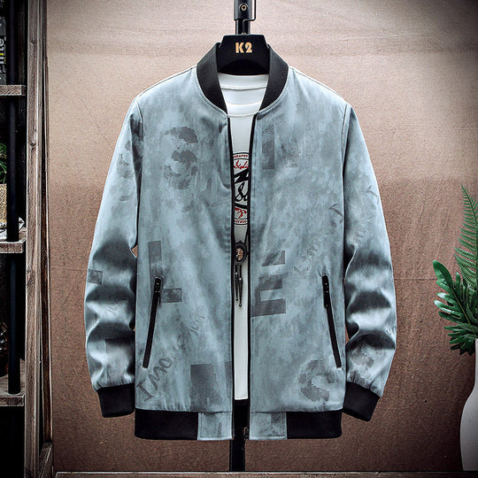 Herren Bomberjacke mit grafischem Design Nord Taschen