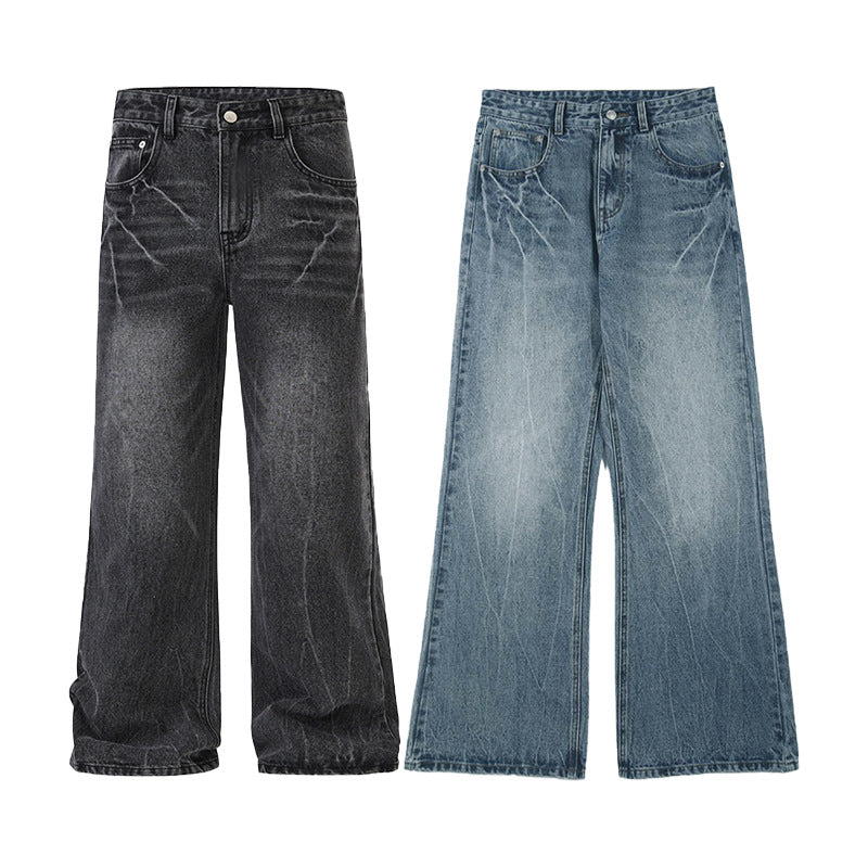 Herren Extraweite Vintage-Baggy-Jeans mit tiefem Schritt und weitem Saum Nord Taschen