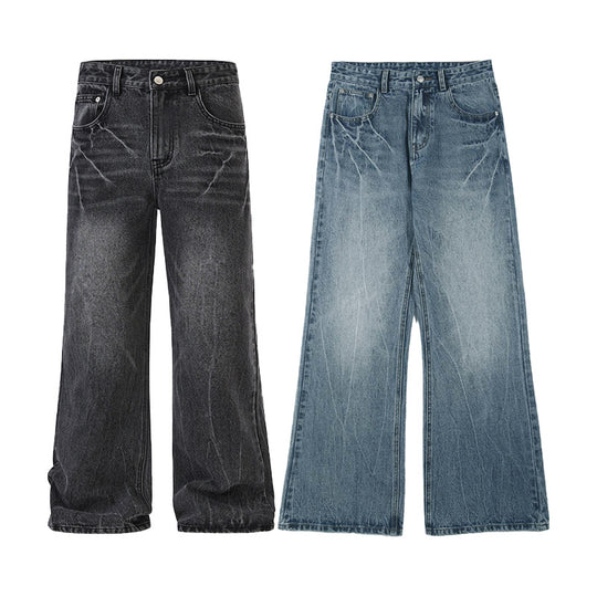Herren Extraweite Vintage-Baggy-Jeans mit tiefem Schritt und weitem Saum Nord Taschen