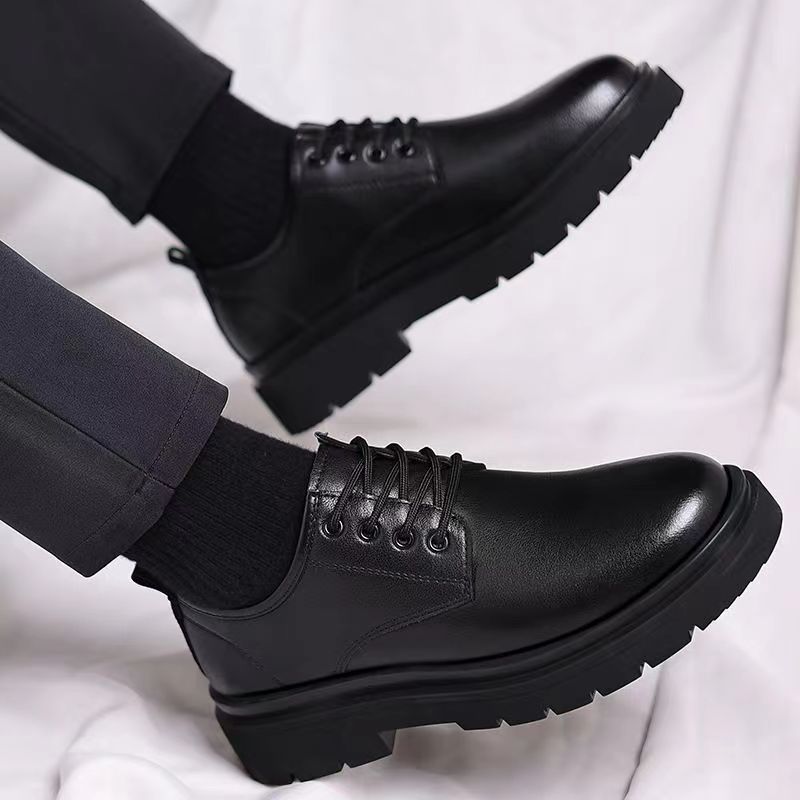 Herren Schnürschuhe (Derby) Schwarz – PU mit PVC-Profilsohle