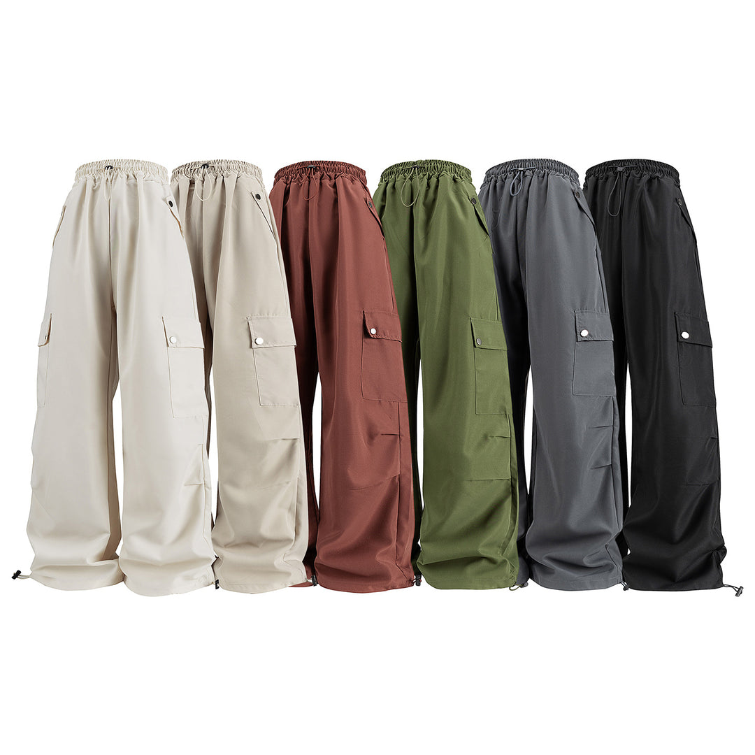 Damen Baggy-Cargo-Hose mit Tunnelzugbund, großen Klappentaschen und verstellbarem Saum Nord Taschen