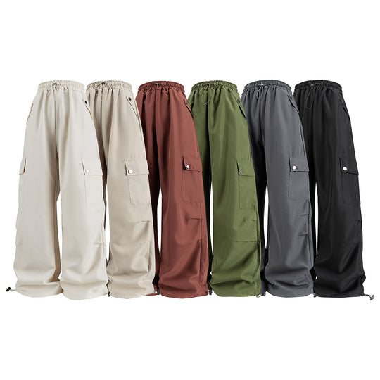 Damen Baggy-Cargo-Hose mit Tunnelzugbund, großen Klappentaschen und verstellbarem Saum Nord Taschen