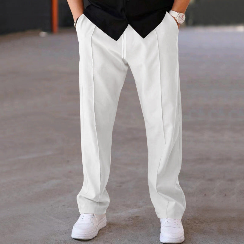 Herren Relaxed-Fit Freizeit-Hose mit Bügelfalte, Tunnelzug und Eingrifftaschen Nord Taschen