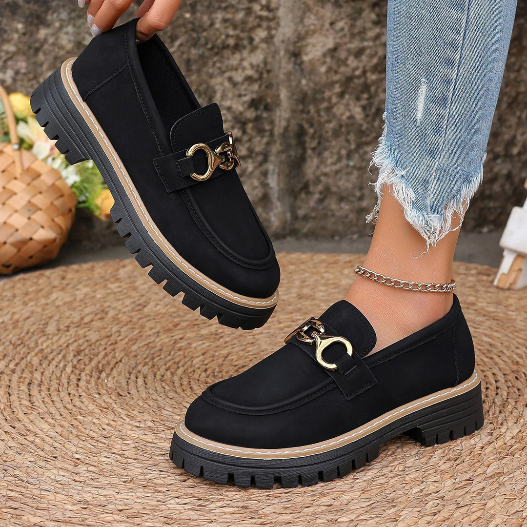 Damen Chunky Loafer mit Metall-Horsebit und profilierter Lug-Sohle Nord Taschen