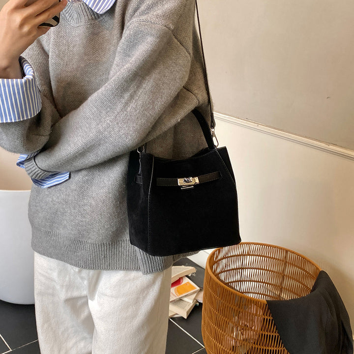 Damen elegante Veloursleder Tote Bag Nord Taschen