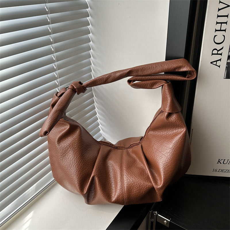 Damen Hobo-Tasche aus weichem Leder mit modischem Knotenverschluss Nord Taschen
