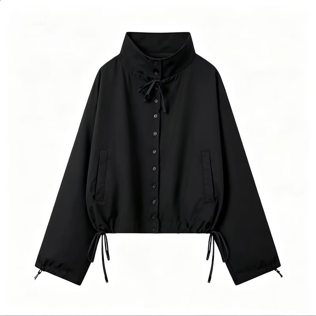 Damen Kurzer Funktions‑Blouson mit hohem Stehkragen und Kordelzugsaum Nord Taschen