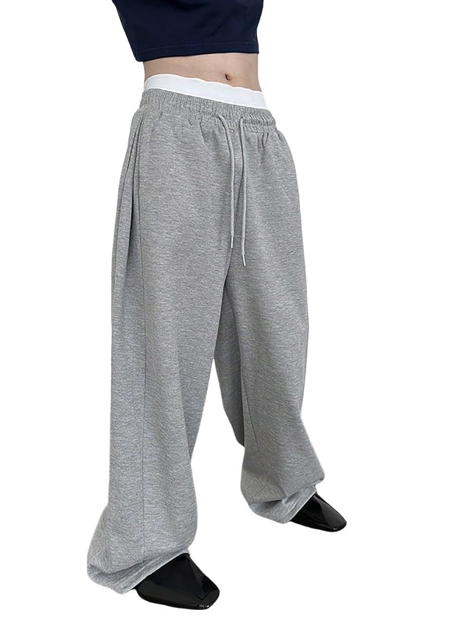 Unisex nan weite Sweatpants mit elastischem Bund, breitem Bein, Kordelzug und verdeckten Seitentaschen Nord Taschen