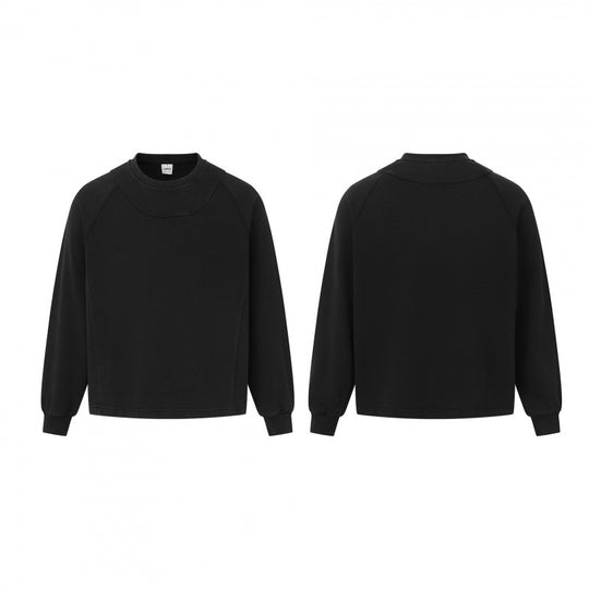 Unisex Boxy‑Sweatshirt mit Raglanärmeln, Rundhalsausschnitt und dekorativer Passe Nord Taschen