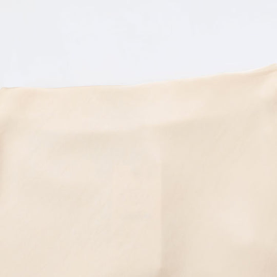 Damen Fließender Satin-Midirock mit Knotengürtel und Kontrastkante Nord Taschen